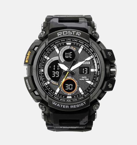 The Lifestyle Co Men Black Multi Function Analogue and Digital Watch MFB-PN-SM-1708